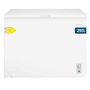 Cecotec Bolero CoolMarket Chest 293M White D Congelador Horizontal Convertible - Capacidad 293L - Cesta con Asas - Temperatura Regulable - Control Mec