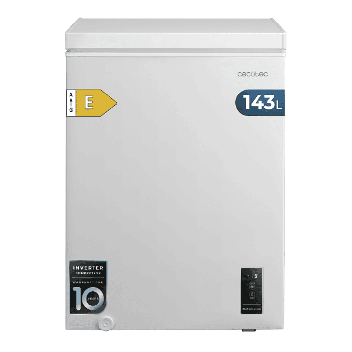 Cecotec Bolero CoolMarket Chest 143P White E Congelador Horizontal Convertible - Capacidad 143L - Silencioso 37dB - Temperatura Regulable - Alarma de  1