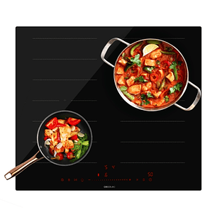 Cecotec Bolero Squad I 4300 FullFlex Cocina de Induccion Encastrable - 7400W - Detector de Sartenes - Temporizador - Control Tactil - 9 Niveles de Pot