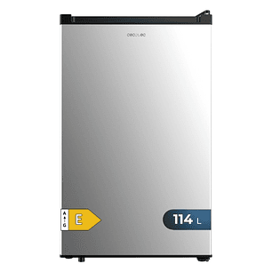 Cecotec Bolero CoolMarket TT 114 L Inox Mini Frigorifico - Capacidad 114L - Luz LED - Temperatura Regulable - 50.6x55.1x83.6cm - Color Acero
