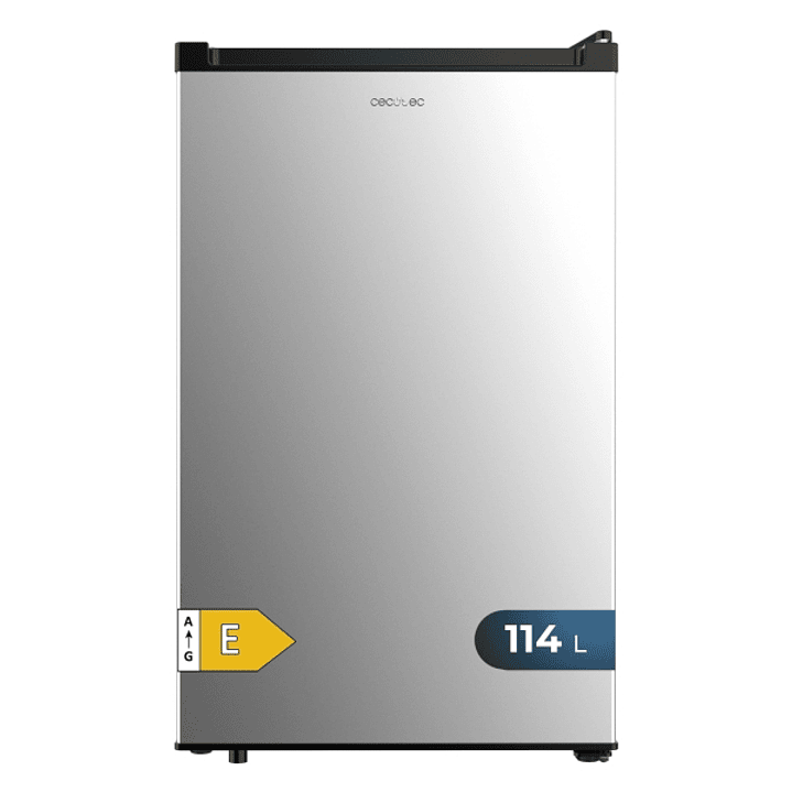Cecotec Bolero CoolMarket TT 114 L Inox Mini Frigorifico - Capacidad 114L - Luz LED - Temperatura Regulable - 50.6x55.1x83.6cm - Color Acero 1