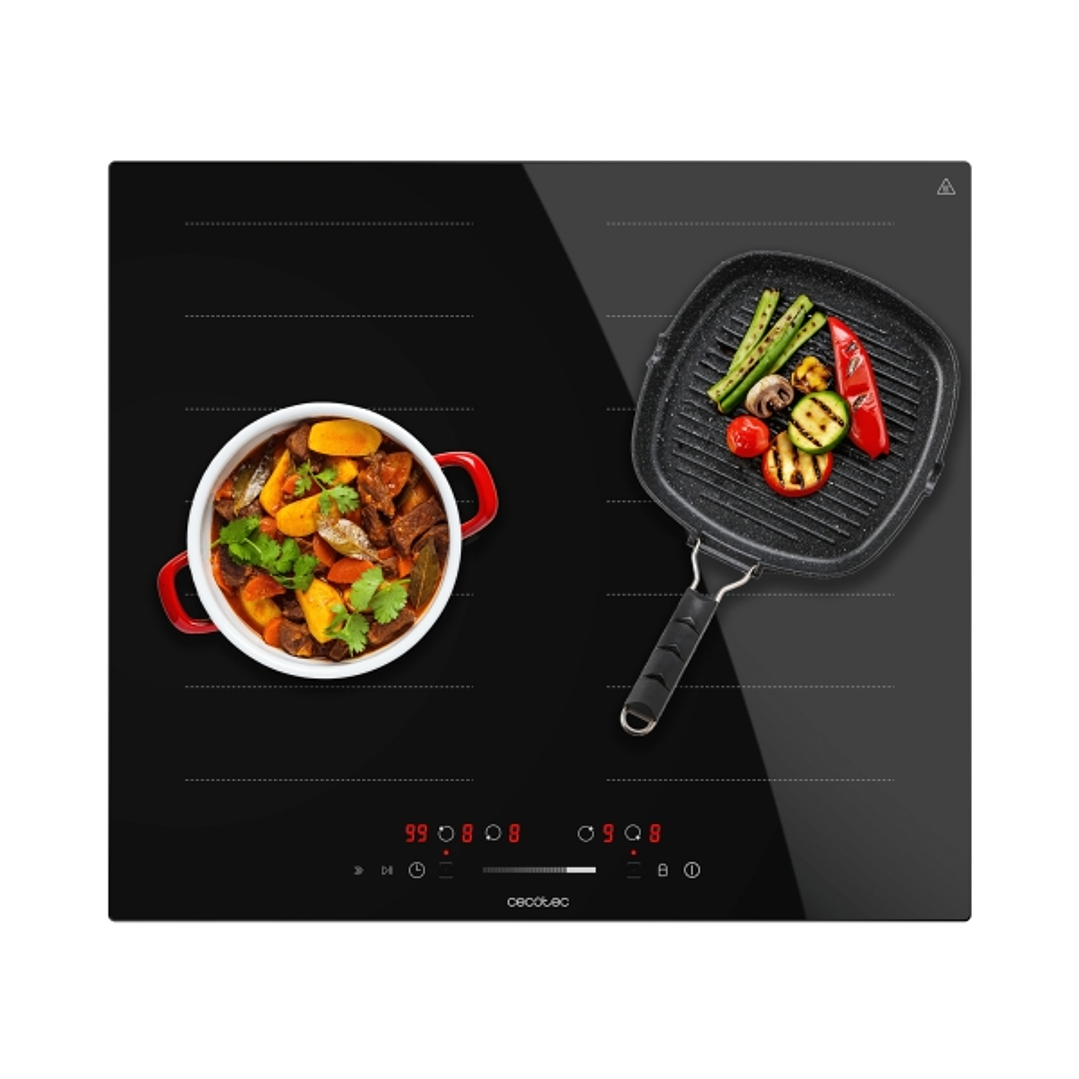 Cecotec Bolero Squad I 4001 Flex Cocina de Induccion Encastrable - 7200W - Bloqueo de Seguridad - Temporizador - Control Tactil - 9 Niveles de Potenci 1