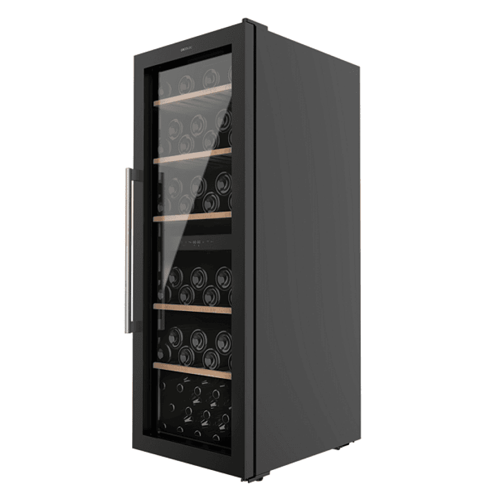 Cecotec Bolero GrandSommelier Duo 77000 Black Vinoteca para 77 Botellas - Capacidad 193L - Silencioso 43dB - Luz LED - Pantalla LED - Temperatura Regu 1