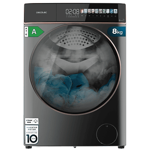 Cecotec Bolero Wash and Dry 85900 Inverter Acero Lavadora Secadora - Capacidad 5kg - Velocidad 1400rpm - Pantalla 10.3