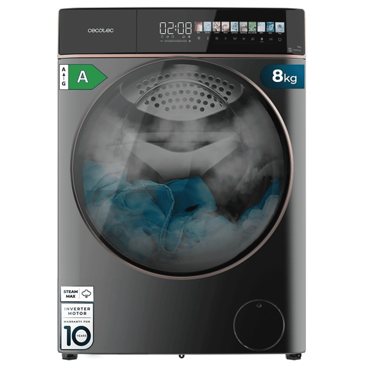 Cecotec Bolero Wash and Dry 85900 Inverter Acero Lavadora Secadora - Capacidad 5kg - Velocidad 1400rpm - Pantalla 10.3