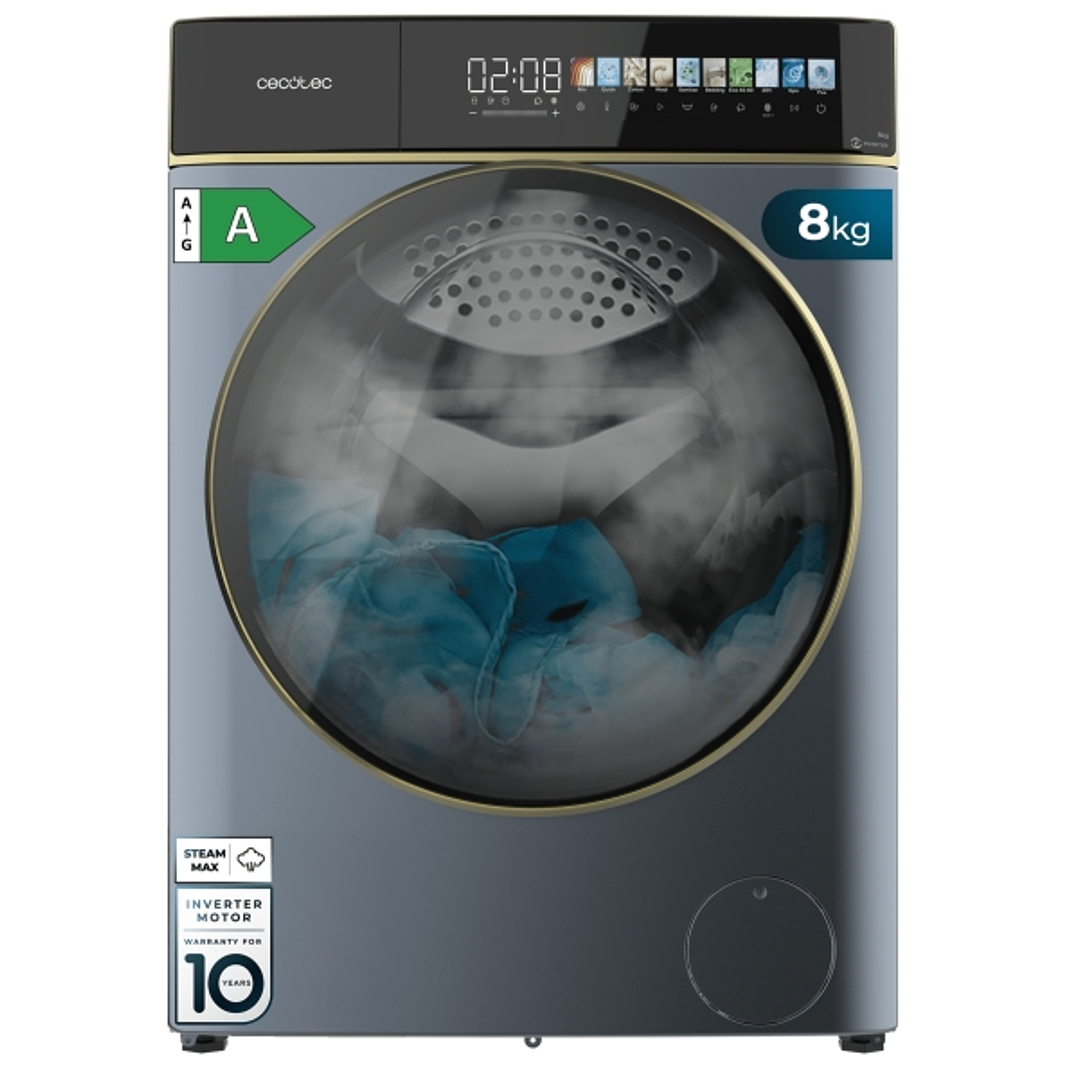 Cecotec Bolero Wash and Dry 85900 Inverter Titanio Lavadora Secadora - Capacidad 5kg - Velocidad 1400rpm - Pantalla 10.3