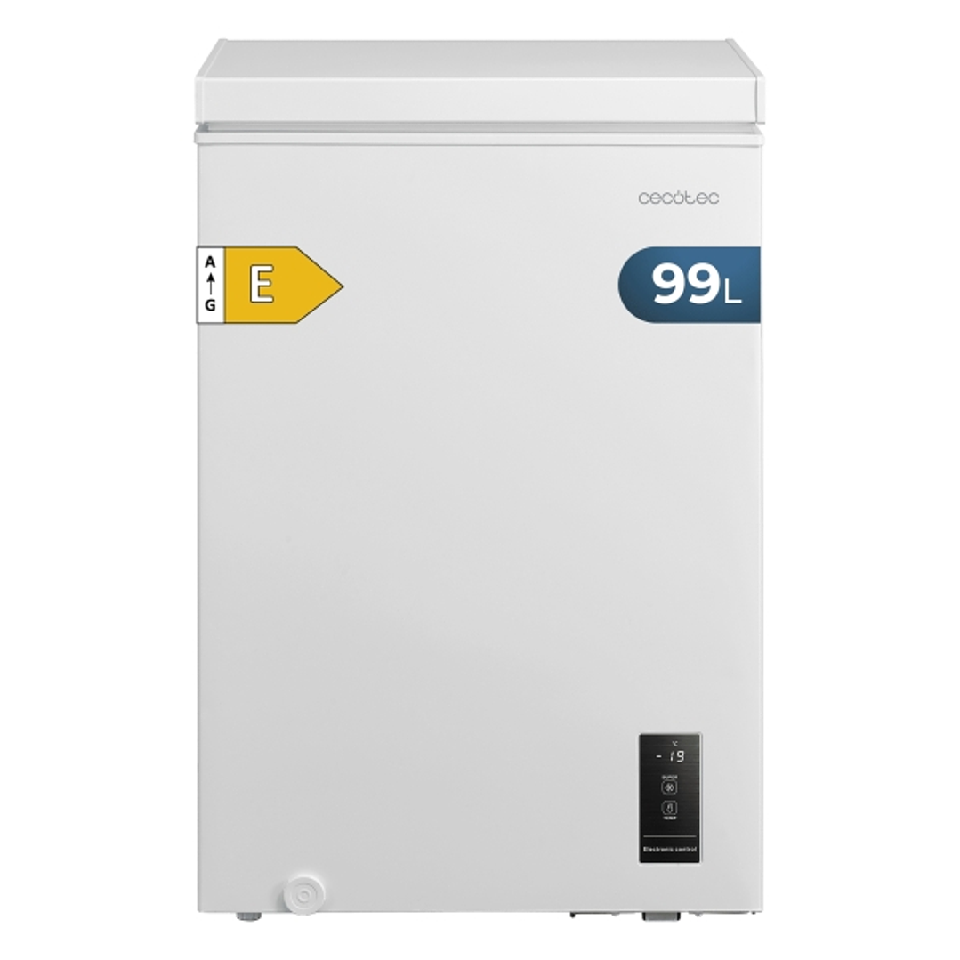 Cecotec Bolero CoolMarket Chest 99P White E Mini Congelador Horizontal Convertible - Capacidad 99L - Silencioso 38dB - Temperatura Regulable - Alarma  1