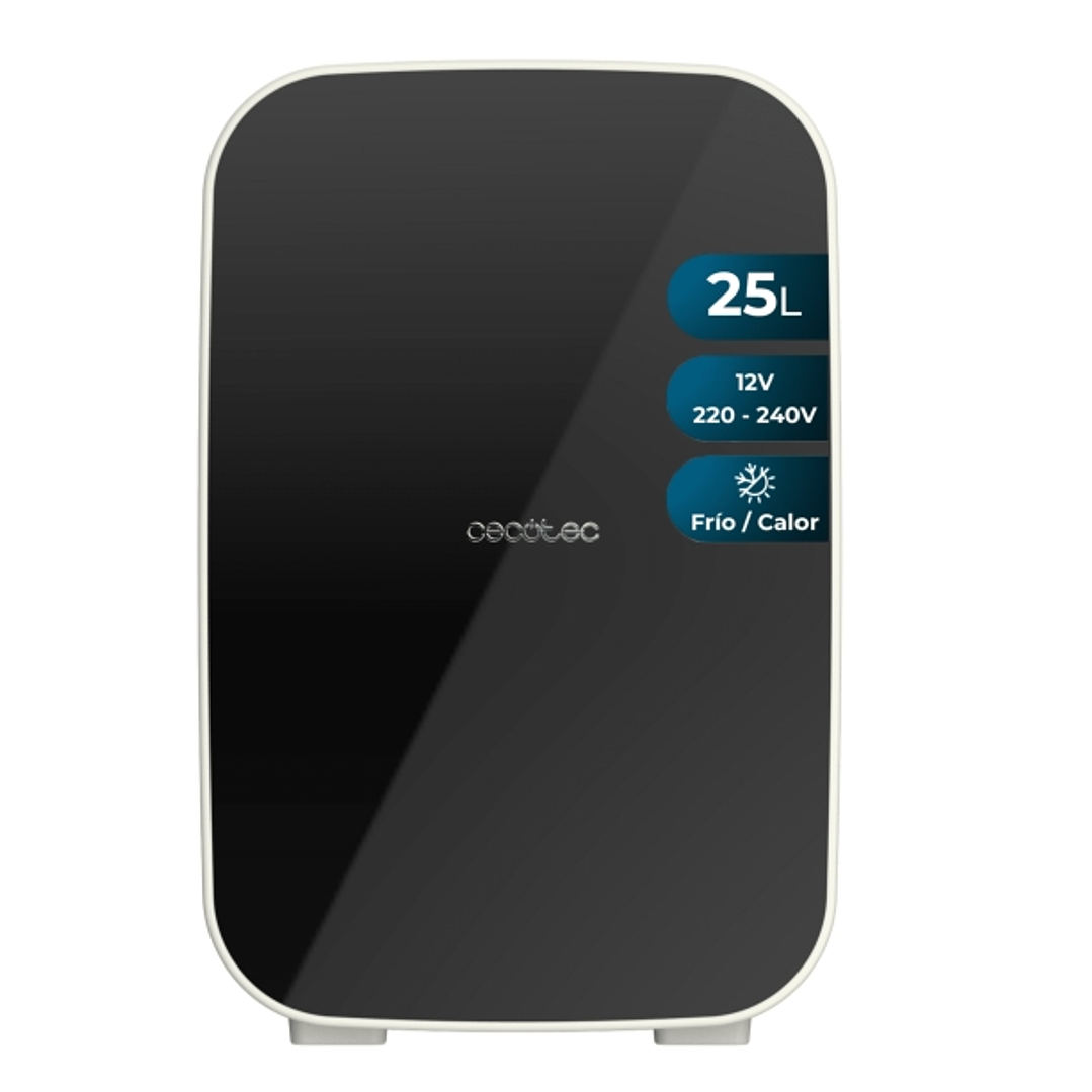 Cecotec Bolero MiniCooling 25L Bahamas Black Mini Frigorifico Portatil - Capacidad 25L - 12V/220V - Temperatura Regulable - Enfria hasta 7ºC - Funcion 1