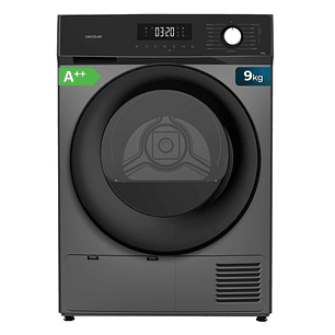 Cecotec Bolero Dresscode Dry 9300 Steel Secadora con Bomba de Calor de 9kg - 15 Programas - Inicio Programable - Bloqueo de Seguridad - Color Gris Osc