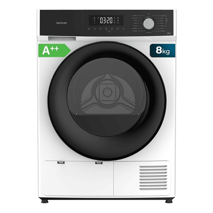 Cecotec Bolero Dresscode Dry 8300 Secadora con Bomba de Calor de 8kg - 15 Programas - Inicio Programable - Bloqueo de Seguridad - Color Blanco y Negro 1