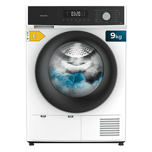 Cecotec Bolero Dresscode Dry 9330 Secadora con Bomba de Calor de 9kg - 15 Programas - Giro Bidireccional Del Tambor - Inicio Programable - Bloqueo de 