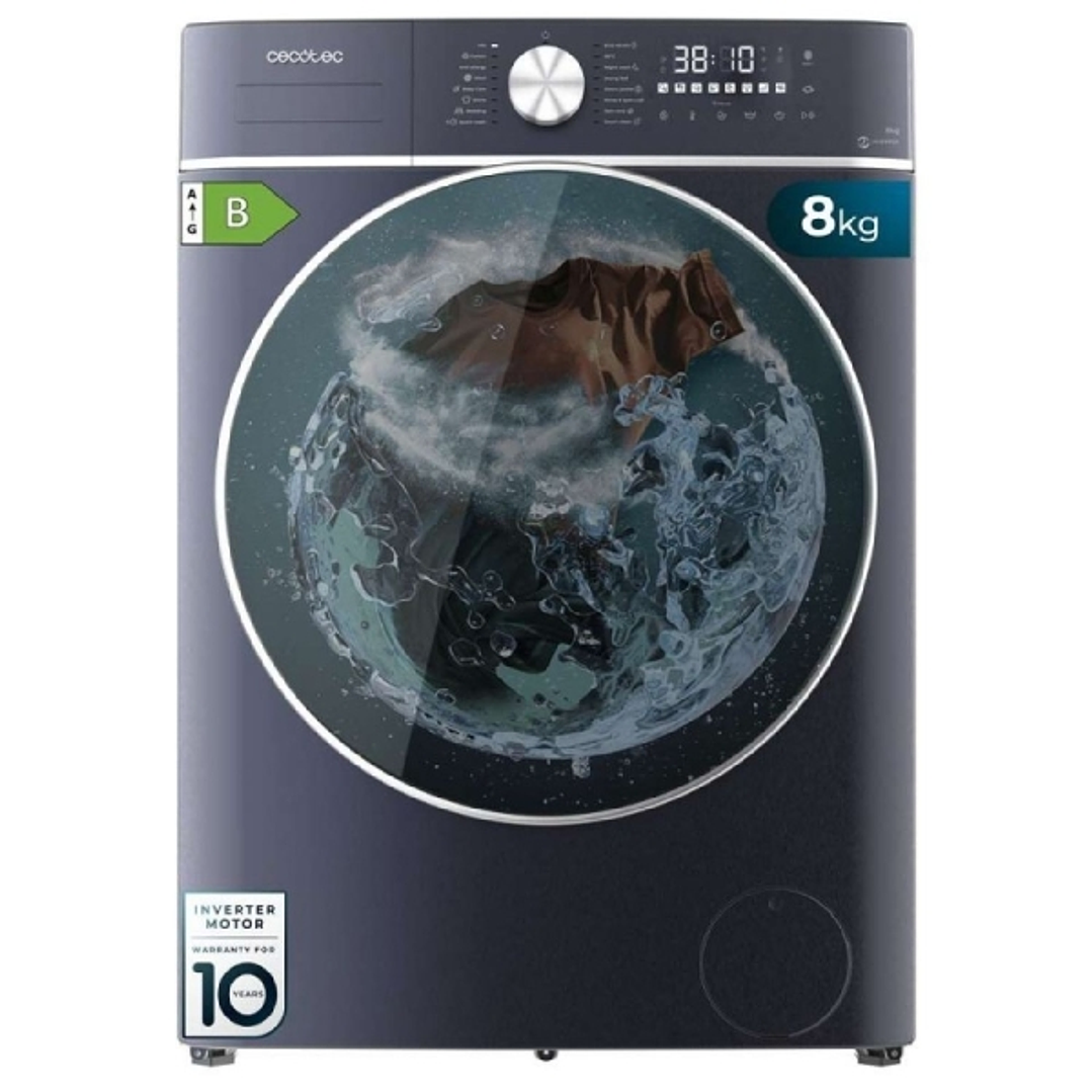 Cecotec Bolero Wash and Dry 8580 Inverter Titanium Lavadora Secadora - Capacidad 6kg - Velocidad 1400rpm - Motor Inverter - 16 Programas - Color Azul  1