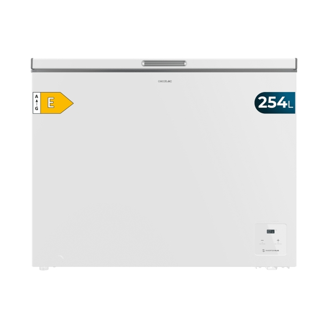 Cecotec Bolero CoolMarket Chest 254 White E Congelador Horizontal Convertible - Capacidad 254L - Temperatura Regulable - Seguro Infantil - Cesta Inter 1
