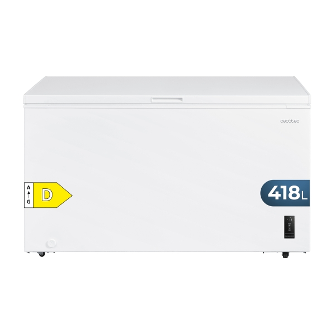 Cecotec Bolero CoolMarket Chest 418P White D Congelador Horizontal Convertible - Capacidad 418L - Temperatura Regulable - Ruedas Integradas - Alarma d 1