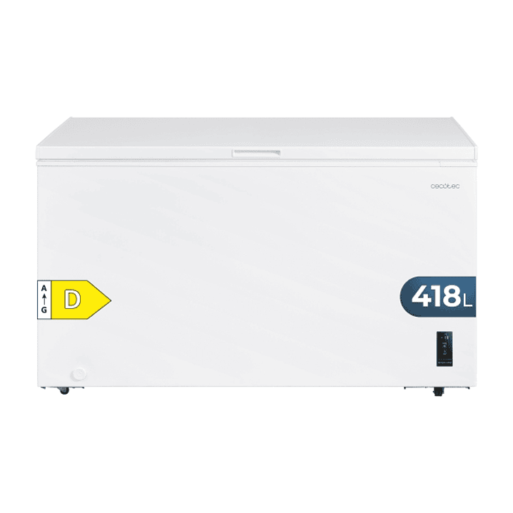 Cecotec Bolero CoolMarket Chest 418P White D Congelador Horizontal Convertible - Capacidad 418L - Temperatura Regulable - Ruedas Integradas - Alarma d 1