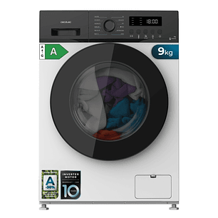 Cecotec Bolero DressCode 9155 Inverter Lavadora de Carga Frontal - Capacidad 9kg - Velocidad 1400rpm - Seguro Infantil - Display LED - Motor Inverter 
