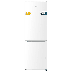 Cecotec Bolero CoolMarket Combi 322 White E Frigorifico Combi - Capacidad 322L - Temperatura Regulable - Cajon para Carne y Pesado - Cajon Humedad Reg