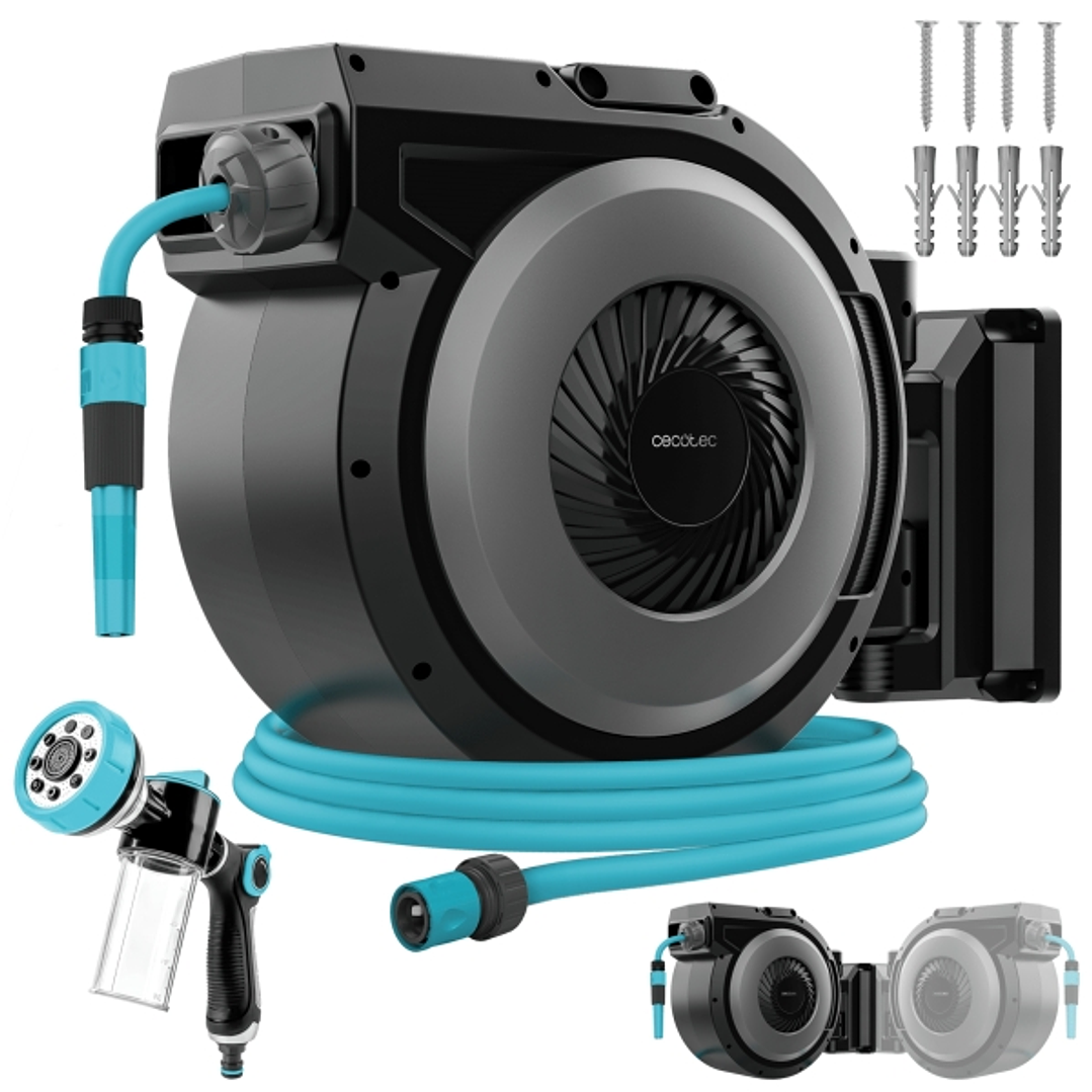 Cecotec HydroShell 300 Pro Manguera de 30m - Recogida Automatica - Cepillos Dobles Incorporados - Giro 180º - Accesorios Incluidos - Pistola de Jabon  1