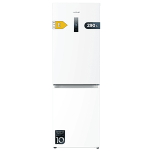 Cecotec Bolero CoolMarket Combi 290 White Frigorifico Combi - Capacidad 290L - Luz LED - Total Nofrost - Modo Vacaciones - Cajon para Carne y Pesado -