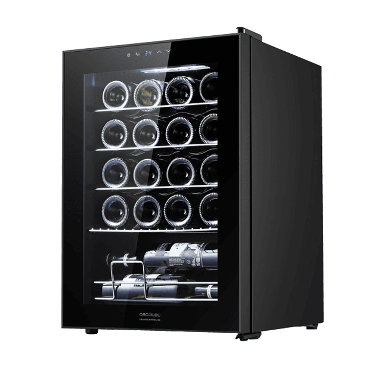 Cecotec Bolero GrandSommelier 2050 Black Compressor Vinoteca para 20 Botellas - Silencioso 39dB - Temperatura Regulable - Compresor de Enfriamiento -  1