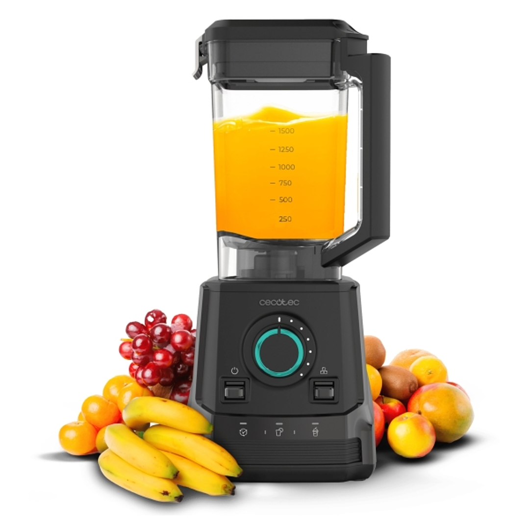 Cecotec Power Black Titanium 2000MAX Pro Batidora de Vaso 1.5L - 1500W - Pantalla LED - Cuchilla Doble de Acero Inoxidable - Libre de BPA - 3 Programa 1