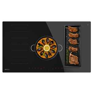 Cecotec Bolero Squad I 5600 FullFlex90 Cocina de Induccion Encastrable - 10200W - 3 Zonas - Control Tactil Invisible - Temporizador - 9 Niveles de Pot
