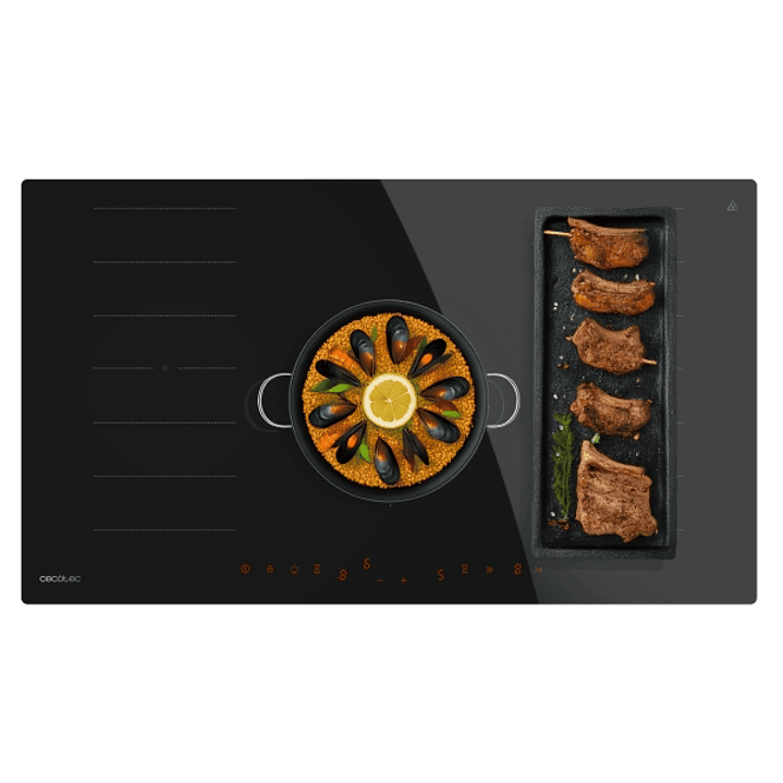 Cecotec Bolero Squad I 5600 FullFlex90 Cocina de Induccion Encastrable - 10200W - 3 Zonas - Control Tactil Invisible - Temporizador - 9 Niveles de Pot 1