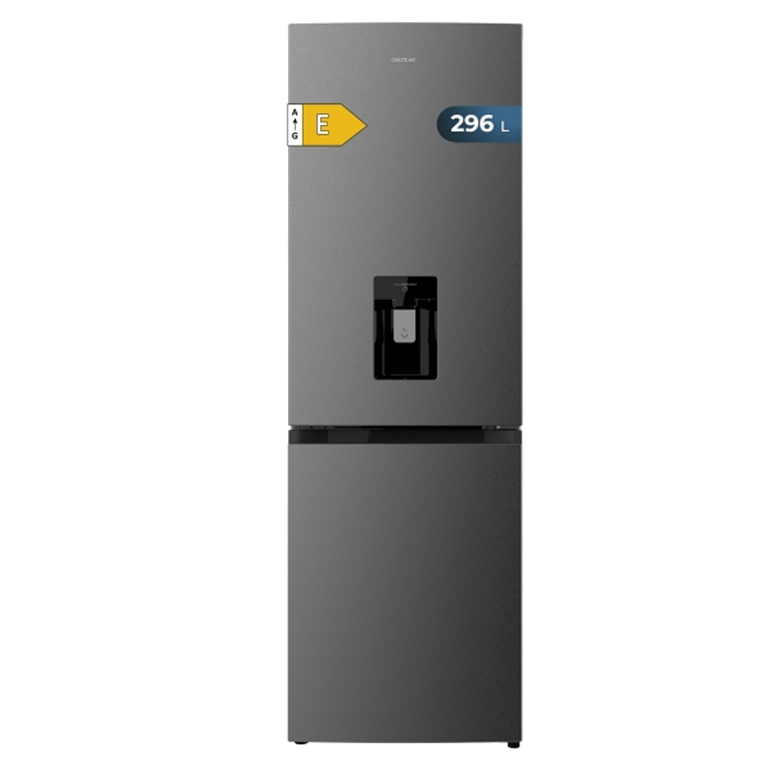Cecotec Bolero CoolMarket Combi 296 DF WD Dark Frigorifico Combi - Capacidad 296L - Luz LED - Defrost - Dispensador de Agua - Congelacion Ultrarapida  1
