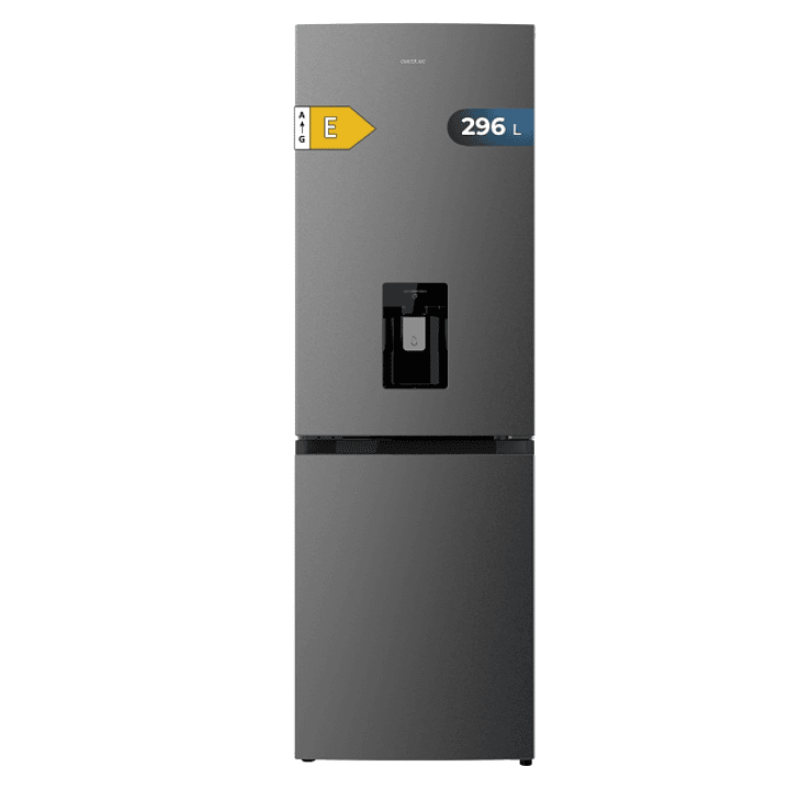 Cecotec Bolero CoolMarket Combi 296 DF WD Dark Frigorifico Combi - Capacidad 296L - Luz LED - Defrost - Dispensador de Agua - Congelacion Ultrarapida  1