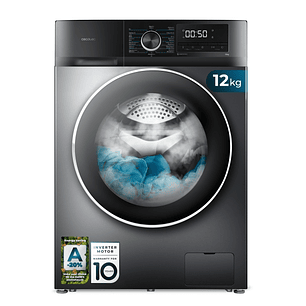 Cecotec Bolero DressCode 12500 Inverter Steel Lavadora de Carga Frontal - Capacidad 12kg - Velocidad 1400rpm - Motor Inverter - Inicio Programable - 1