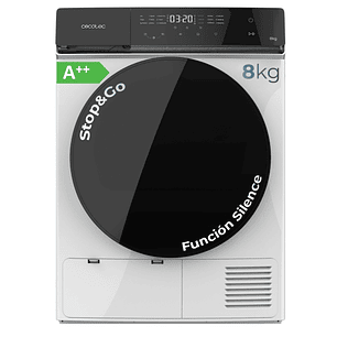 Cecotec Bolero DressCode Dry 8400 Max Secadora con Bomba de Calor de 8kg - 15 Programas - Tambor de Acero Inoxidable - Inicio Programable - Bloqueo de