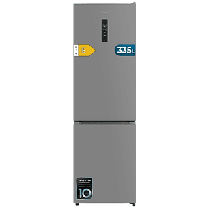 Cecotec Bolero CoolMarket Combi 335 Grey E Frigorifico Combi - Capacidad 335L - Luz LED - Compresor Inverter - Congelacion Ultrarapida - Silencioso - 