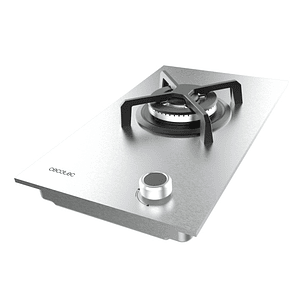 Cecotec Bolero Squad G 1400S Inox Cocina de Gas Encastrable - 1 Quemador - Acero Inoxidable - 3.4kW - Parrillas de Hierro Fundido - Wok de Triple Coro