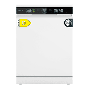 Cecotec Bolero Aguazero 6320 Lavavajillas de 60cm - 15 Servicios - Modo Turbo - Pantalla XXL - 8 Programas - Bandeja para Cubiertos - Inicio Programab