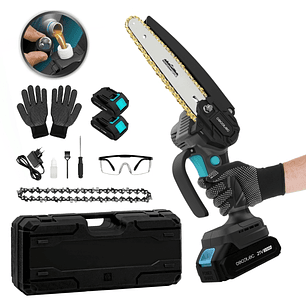 Cecotec MontanaForce 6000 Hand Sierra de Podar Inalambrica - 700W - 2 Baterias 21V 2Ah - Incluye Accesorios - Motor sin Escobillas - Engrasador de Cad