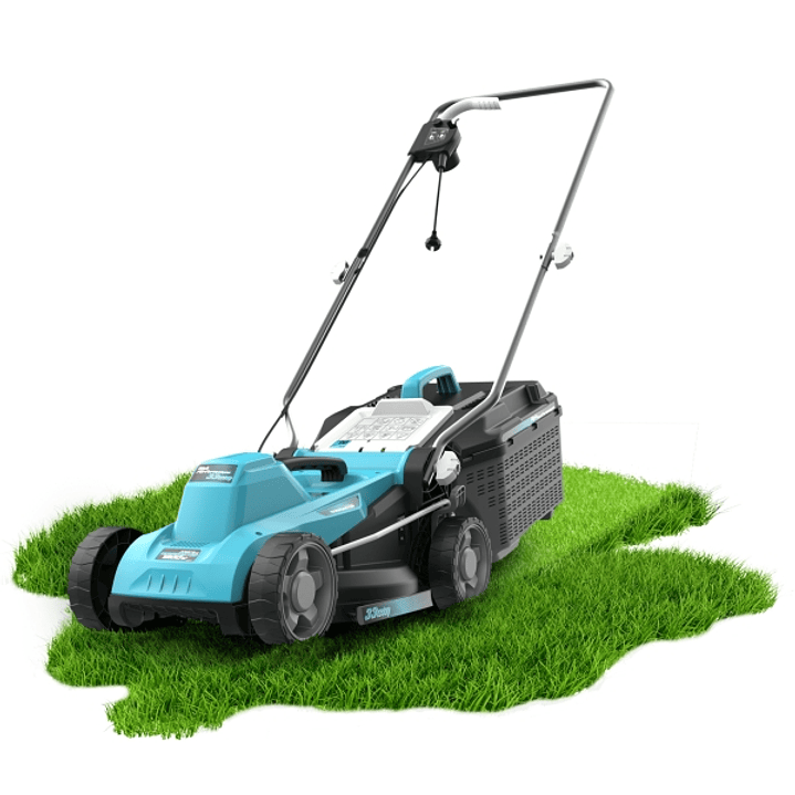 Cecotec Terrenator 330 Flex Cortacesped Electrico - 1200W - Capacidad 30L - Velocidad 3450rpm - Deposito de 30L - Ancho de Corte 33cm - Altura de Cort 1