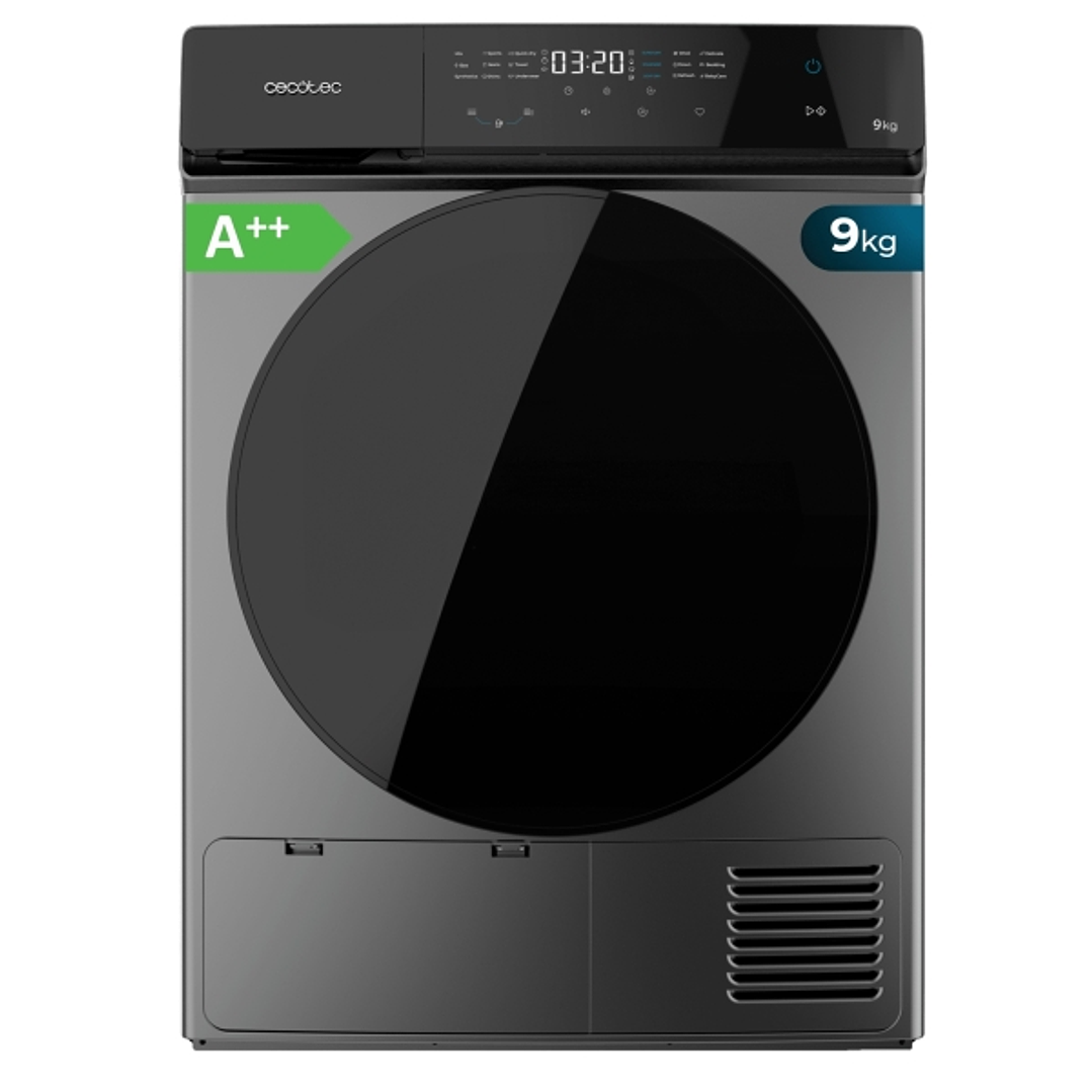 Cecotec Bolero DressCode Dry 9400 Steel A++ Secadora con Bomba de Calor de 9kg - 15 Programas - Tambor de Acero Inoxidable - Inicio Programable - Bloq 1
