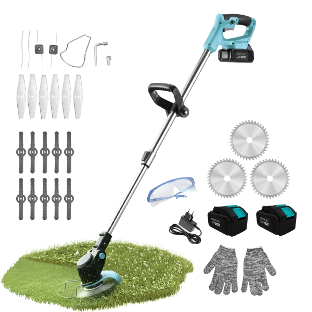 Cecotec Desbrozadora FastCut 4000 Freemove Desbrozadora Inalambrica 4 en 1 - 650W - Bateria 21V 4Ah - Incluye Accesorios - Multifuncion - Cabezales In 1