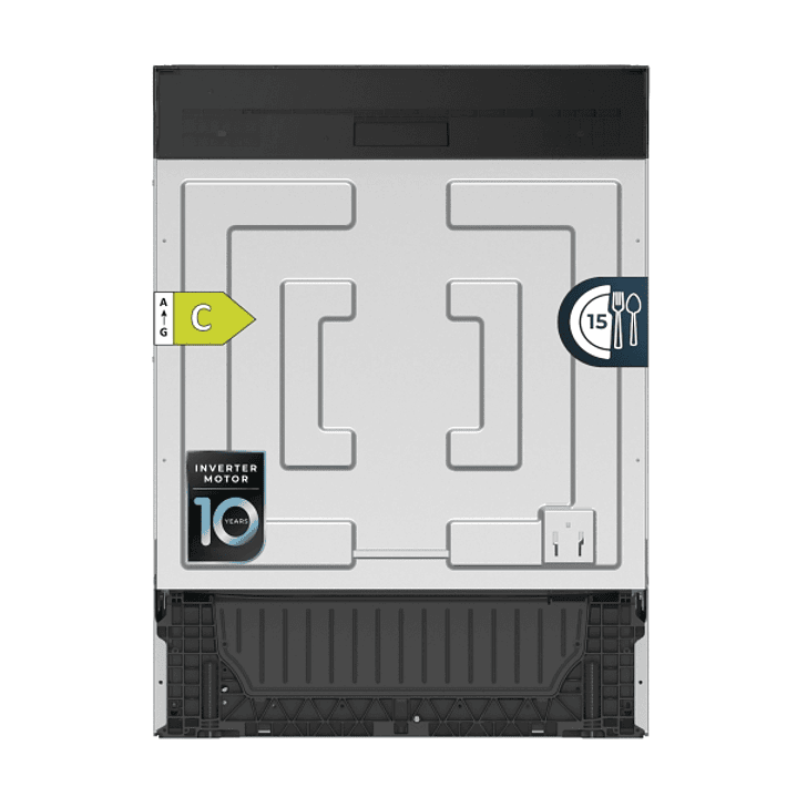 Cecotec Bolero Aguazero 6620 Full-BI Lavavajillas Integrable de 60cm - 15 Servicios - Modo Turbo - 8 Programas - Motor Inverter - Inicio Programable - 1