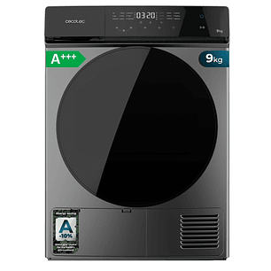 Cecotec Bolero DressCode Dry 9400 Steel A+++ Secadora con Bomba de Calor de 9kg - 15 Programas - Tambor de Acero Inoxidable - Motor Inverter - Program