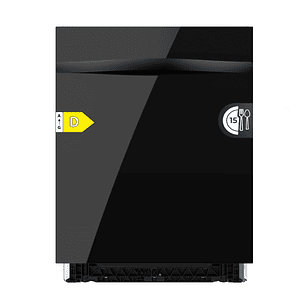 Cecotec Bolero Aguazero 6320 Full-BI Matt Black Glass Lavavajillas Integrable de 60cm - 15 Servicios - Modo Turbo - 8 Programas - Inicio Programable -