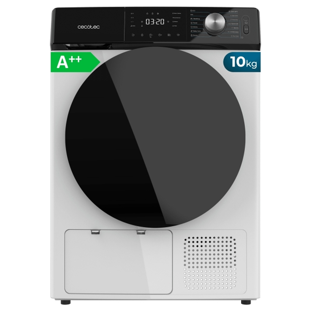 Cecotec Bolero DressCode Dry 10355 Secadora con Bomba de Calor de 10kg - 14 Programas - Tambor de Acero Inoxidable - Inicio Programable - Bloqueo de S 1