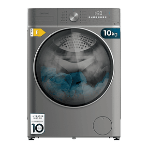 Cecotec Bolero Wash and Dry 10680 Inverter Steel B Lavadora Secadora - Capacidad 10kg - Velocidad 1400rpm - Seguro Infantil - Motor Inverter - 16 Prog