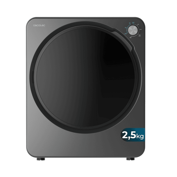 Cecotec Bolero DressCode Dry 3150V Dark Mini Secadora de Evacuacion 2.5kg - 950W - 6 Programas - Color Gris 1