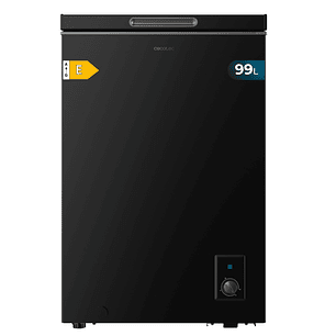 Cecotec Bolero CoolMarket Chest 99 Black E Mini Congelador Horizontal Convertible - Capacidad 99L - Temperatura Regulable - Seguro Infantil - Cesta In
