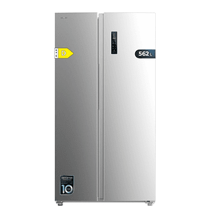 Cecotec Bolero CoolMarket SBS 562 Inox D Frigorifico Americano - Capacidad 562L - Luz LED - Compresor Inverter - Nofrost - Frio Envolvente - Silencios