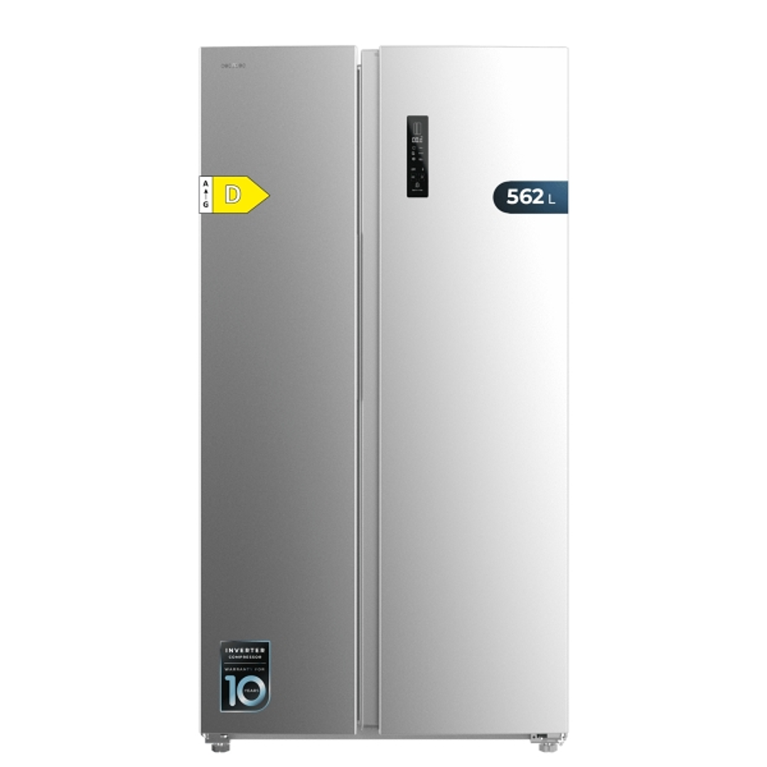 Cecotec Bolero CoolMarket SBS 562 Inox D Frigorifico Americano - Capacidad 562L - Luz LED - Compresor Inverter - Nofrost - Frio Envolvente - Silencios 1