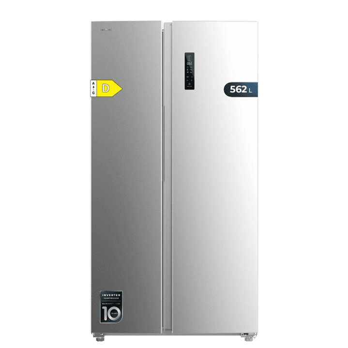 Cecotec Bolero CoolMarket SBS 562 Inox D Frigorifico Americano - Capacidad 562L - Luz LED - Compresor Inverter - Nofrost - Frio Envolvente - Silencios 1