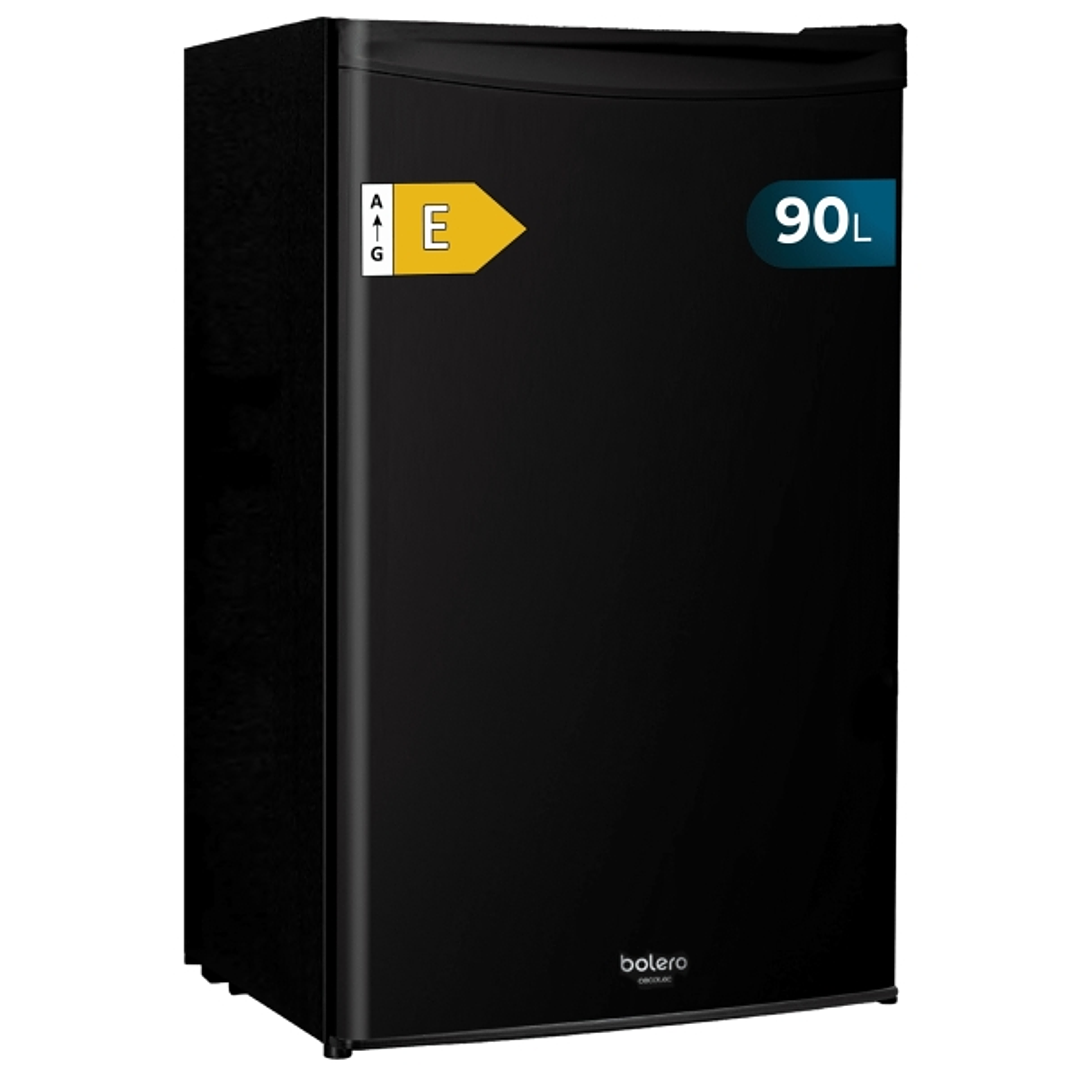 Cecotec Bolero CoolMarket TT 90 Black E Mini Frigorifico - Capacidad 90L - Temperatura Regulable - Compartimento Congelador - 47x44x83cm - Color Negro 1
