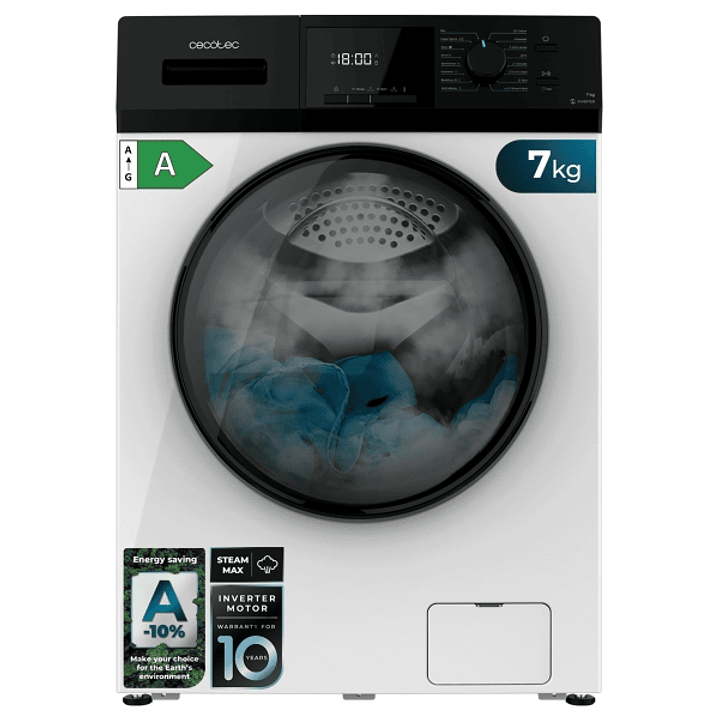 Cecotec Bolero Dresscode 7410 Inverter A Lavadora de Carga Frontal - 7kg - Centrifugado 1200rpm - Temperatura Regulable - Seguro Infantil - Motor Inve 1